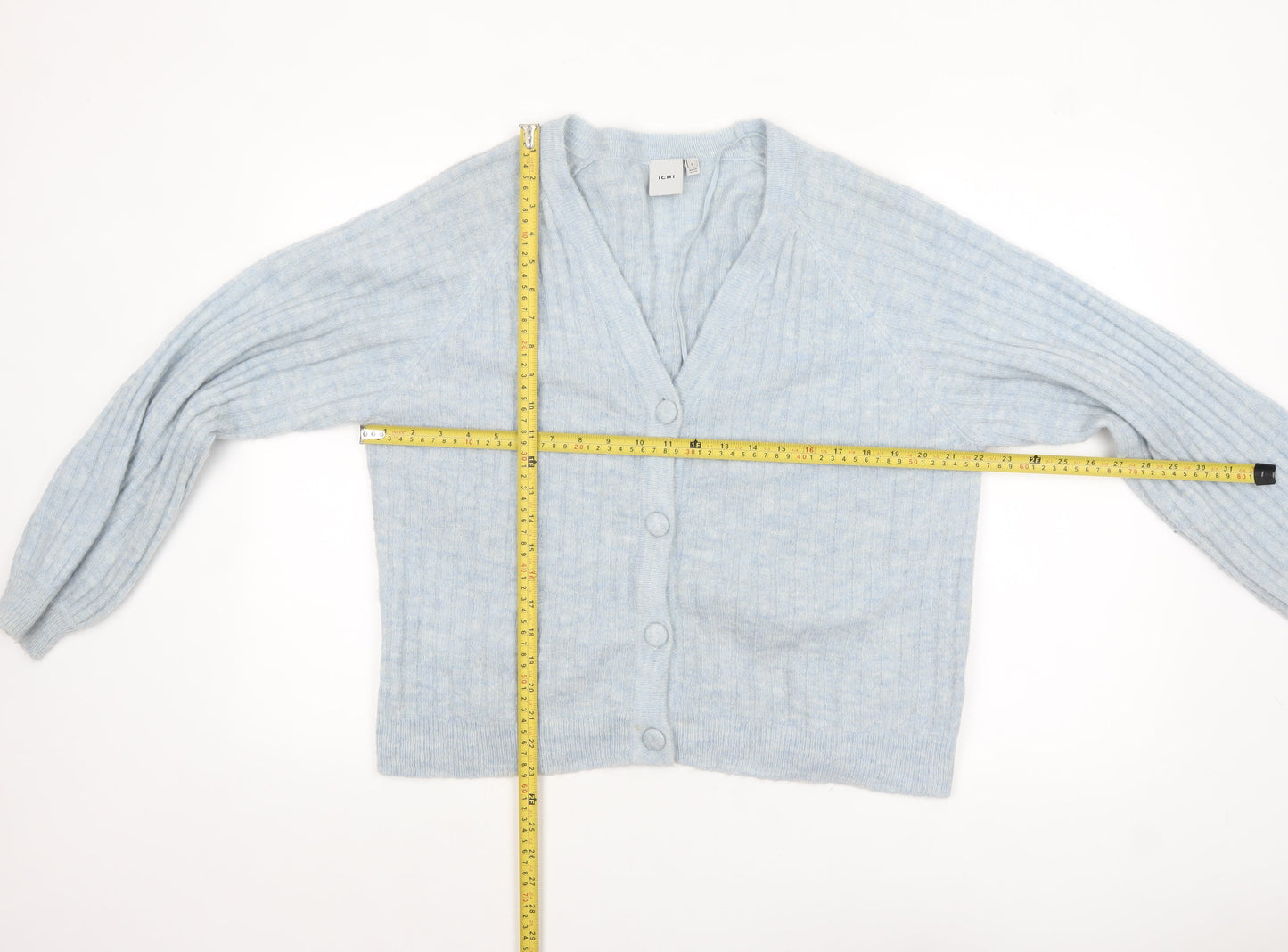 Womens UK Size M ICHI Blue Cardigan Jumper