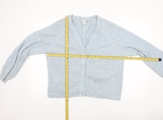 Womens UK Size M ICHI Blue Cardigan Jumper