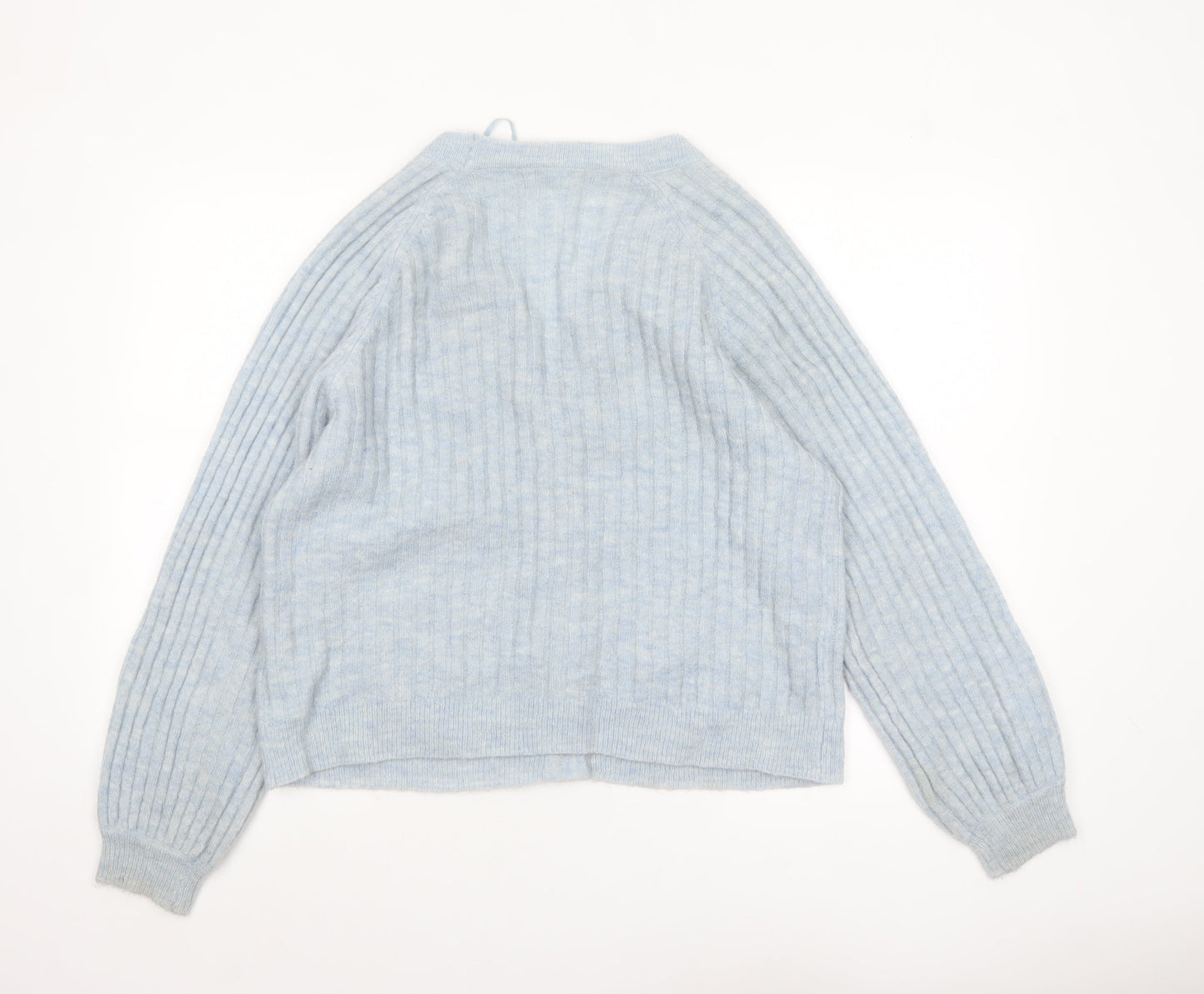 Womens UK Size M ICHI Blue Cardigan Jumper
