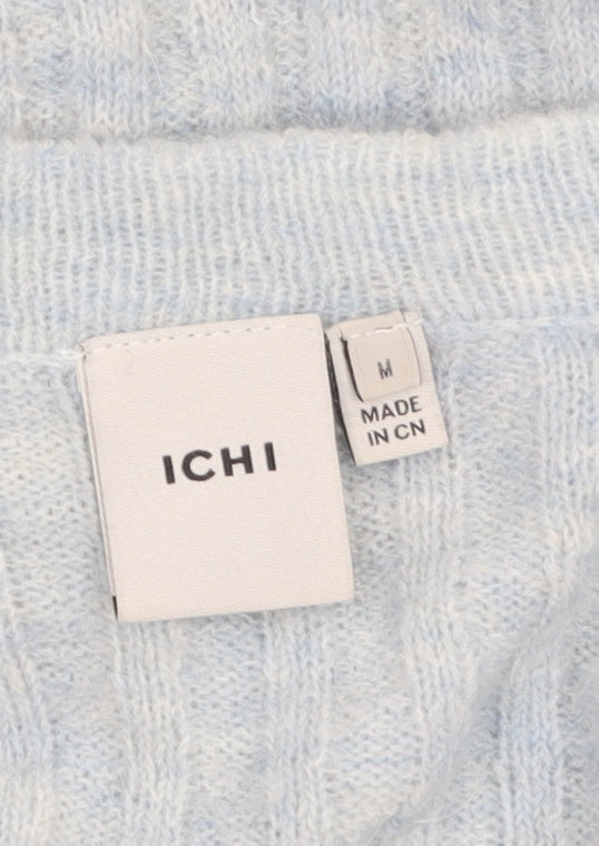 Womens UK Size M ICHI Blue Cardigan Jumper