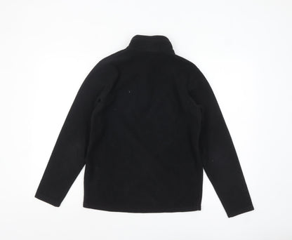 Decathlon Boys Black Fleece 1/4 Zip Pullover Sweatshirt 14 Years