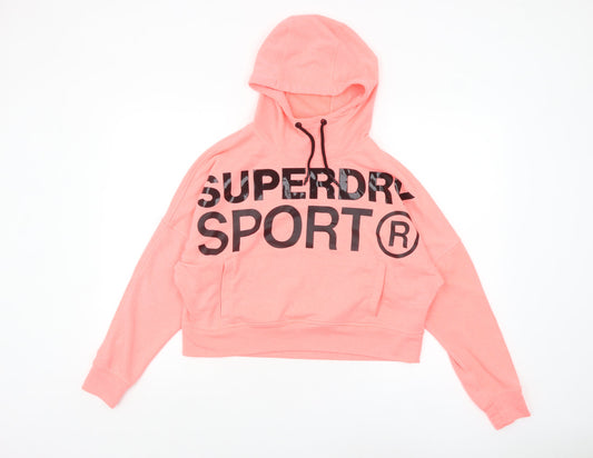 Womens UK Size 12 Superdry Pink Pullover Hoodie