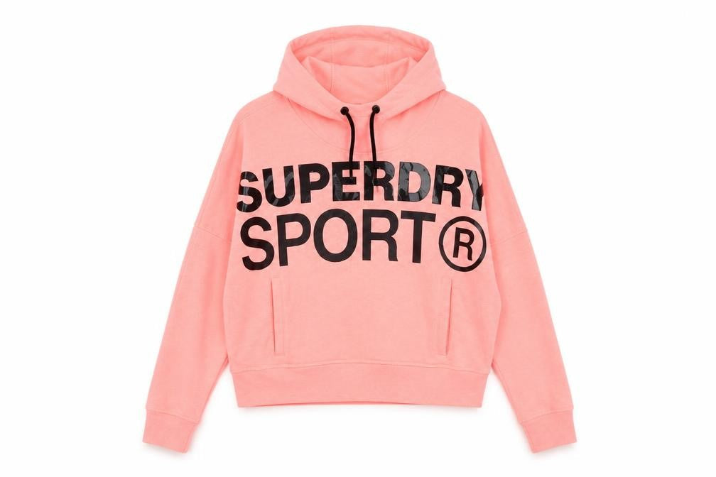 Womens UK Size 12 Superdry Pink Pullover Hoodie