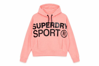 Womens UK Size 12 Superdry Pink Pullover Hoodie