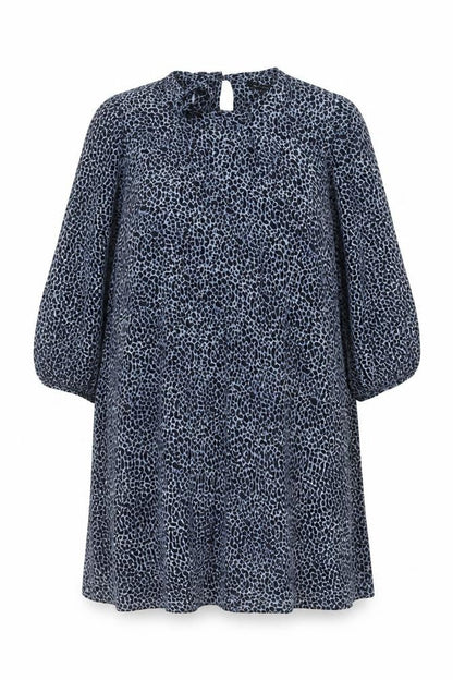 New Look Women's Blue Animal Print Shift Dress Size 16