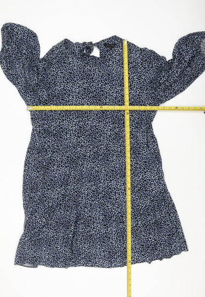 New Look Women's Blue Animal Print Shift Dress Size 16