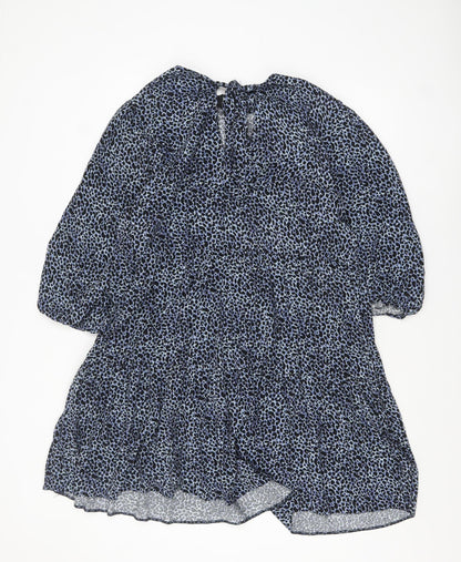 New Look Women's Blue Animal Print Shift Dress Size 16