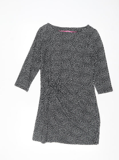 Joules Womens Black Polka Dot Shift Dress Size 10