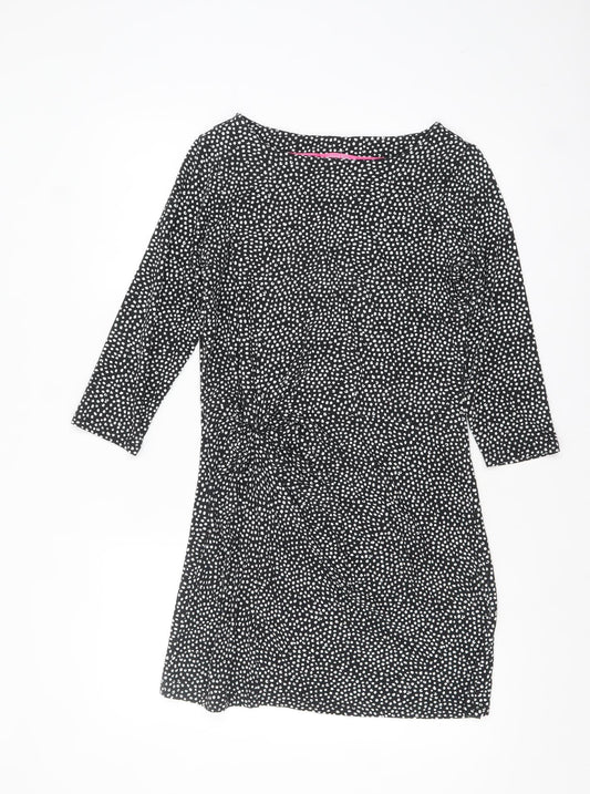 Joules Womens Black Polka Dot Shift Dress Size 10