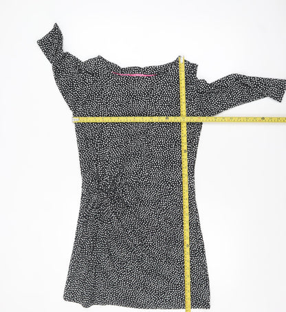 Joules Womens Black Polka Dot Shift Dress Size 10