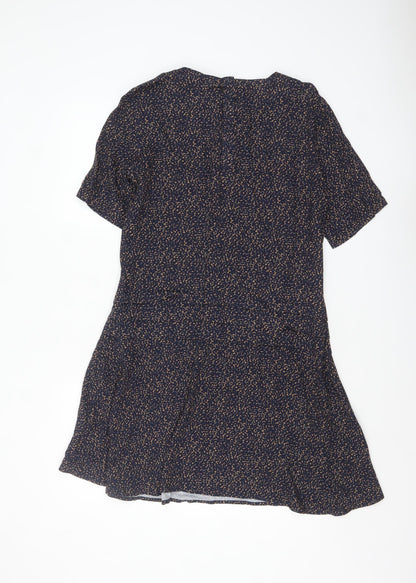 Apricot Women’s Blue Animal Print Fit & Flare Dress Size L