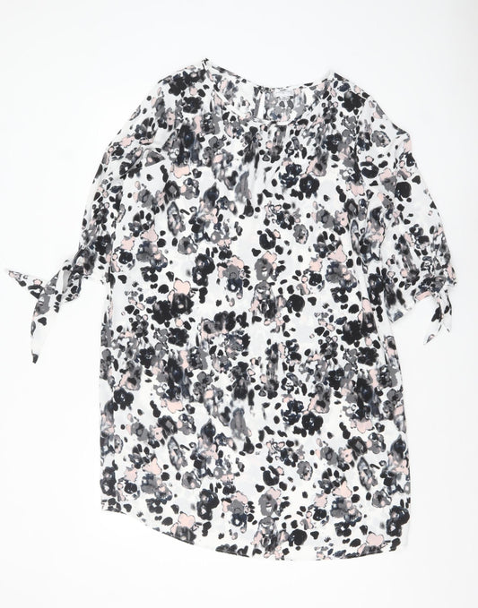 Jacqueline de Yong Women's Multicoloured Floral Shift Dress Size 12