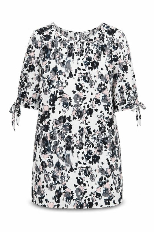 Front view of Jacqueline de Yong Women's Multicoloured Floral Shift Dress, size 12