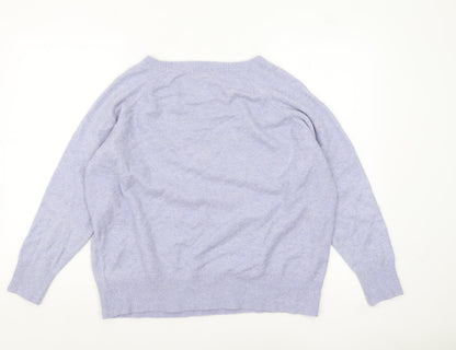 Monsoon Women’s Purple Knit Crew Neck Pullover Jumper M