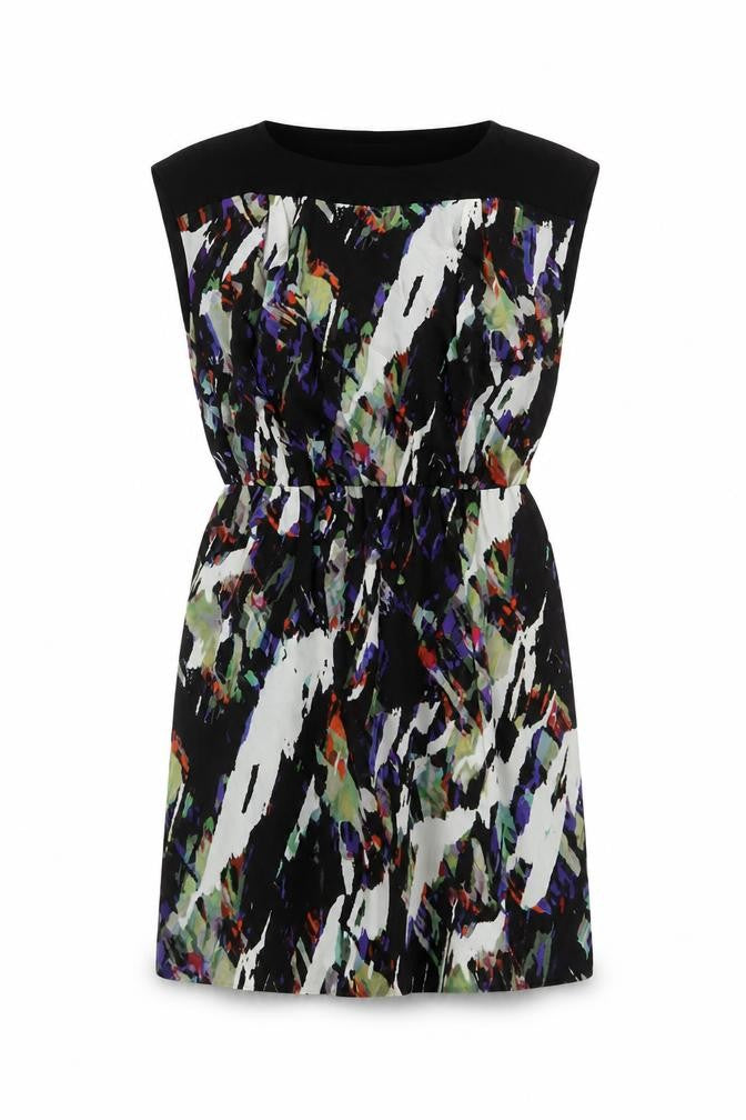Mexx Women Multicoloured Size 12 Shift Dress Sleeveless Short