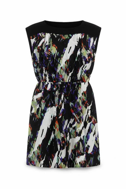 Mexx Women Multicoloured Size 12 Shift Dress Sleeveless Short