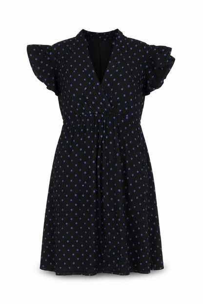Mamas & Papas Women's Black Polka Dot A-Line Dress UK 10