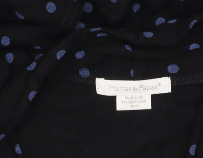 Mamas & Papas Women's Black Polka Dot A-Line Dress UK 10