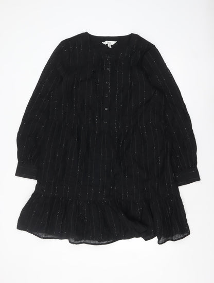 Marks and Spencer Women’s Black Long Sleeve Shift Dress Size 14