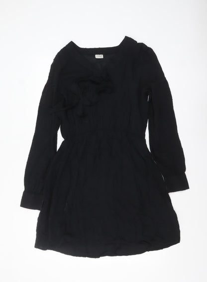 Jacqueline de Yong Women’s Black Fit & Flare Short Viscose Dress Size 12