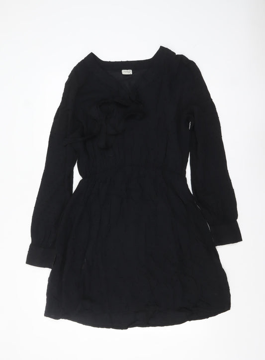 Jacqueline de Yong Women’s Black Fit & Flare Short Viscose Dress Size 12