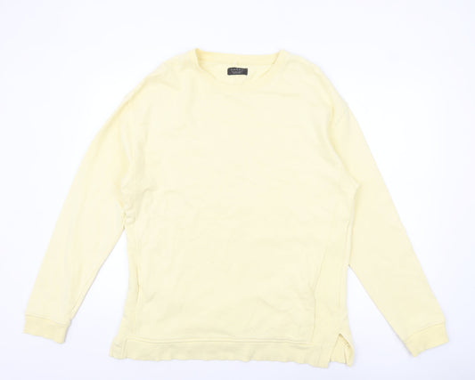 Mens UK Size L Zara Man Yellow Pullover Sweatshirt