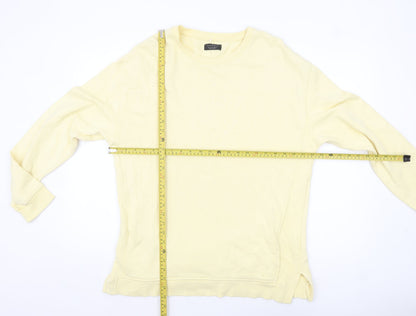 Mens UK Size L Zara Man Yellow Pullover Sweatshirt