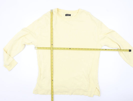 Mens UK Size L Zara Man Yellow Pullover Sweatshirt