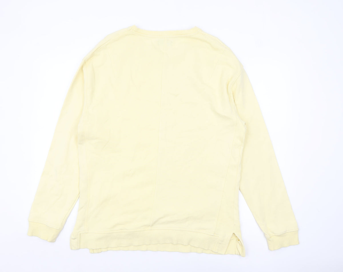 Mens UK Size L Zara Man Yellow Pullover Sweatshirt