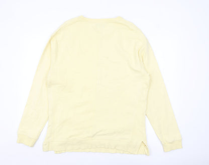Mens UK Size L Zara Man Yellow Pullover Sweatshirt
