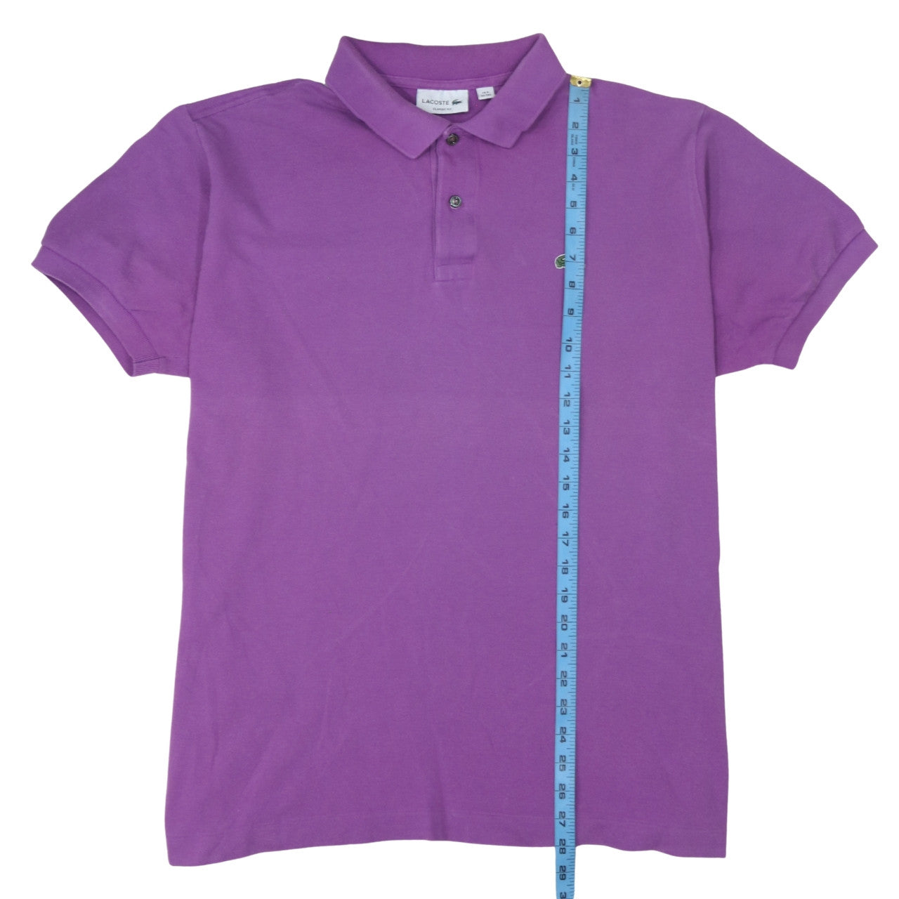 Lacoste Men's Purple Classic Fit Cotton Polo Shirt Size M
