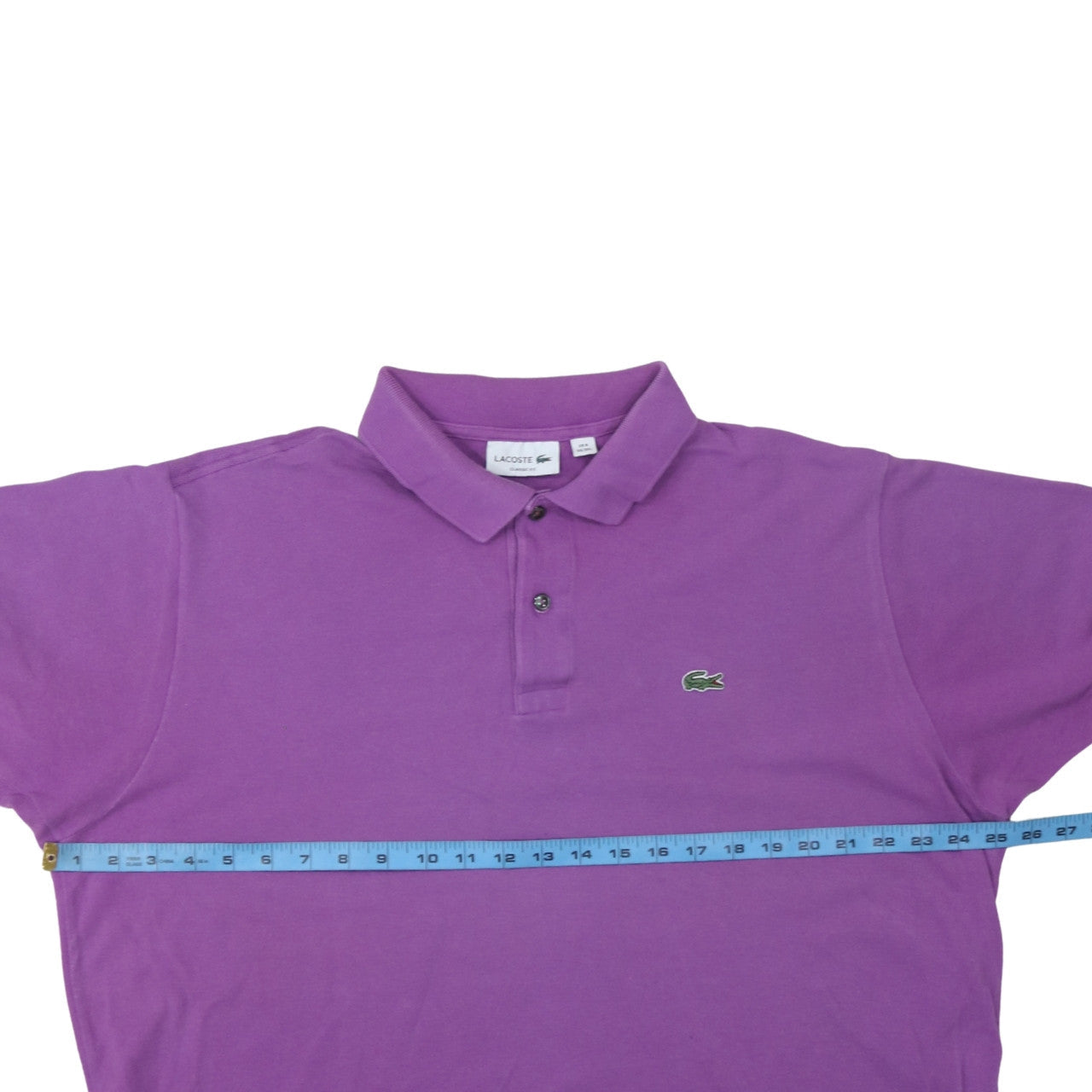 Lacoste Men's Purple Classic Fit Cotton Polo Shirt Size M