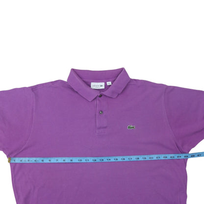 Lacoste Men's Purple Classic Fit Cotton Polo Shirt Size M