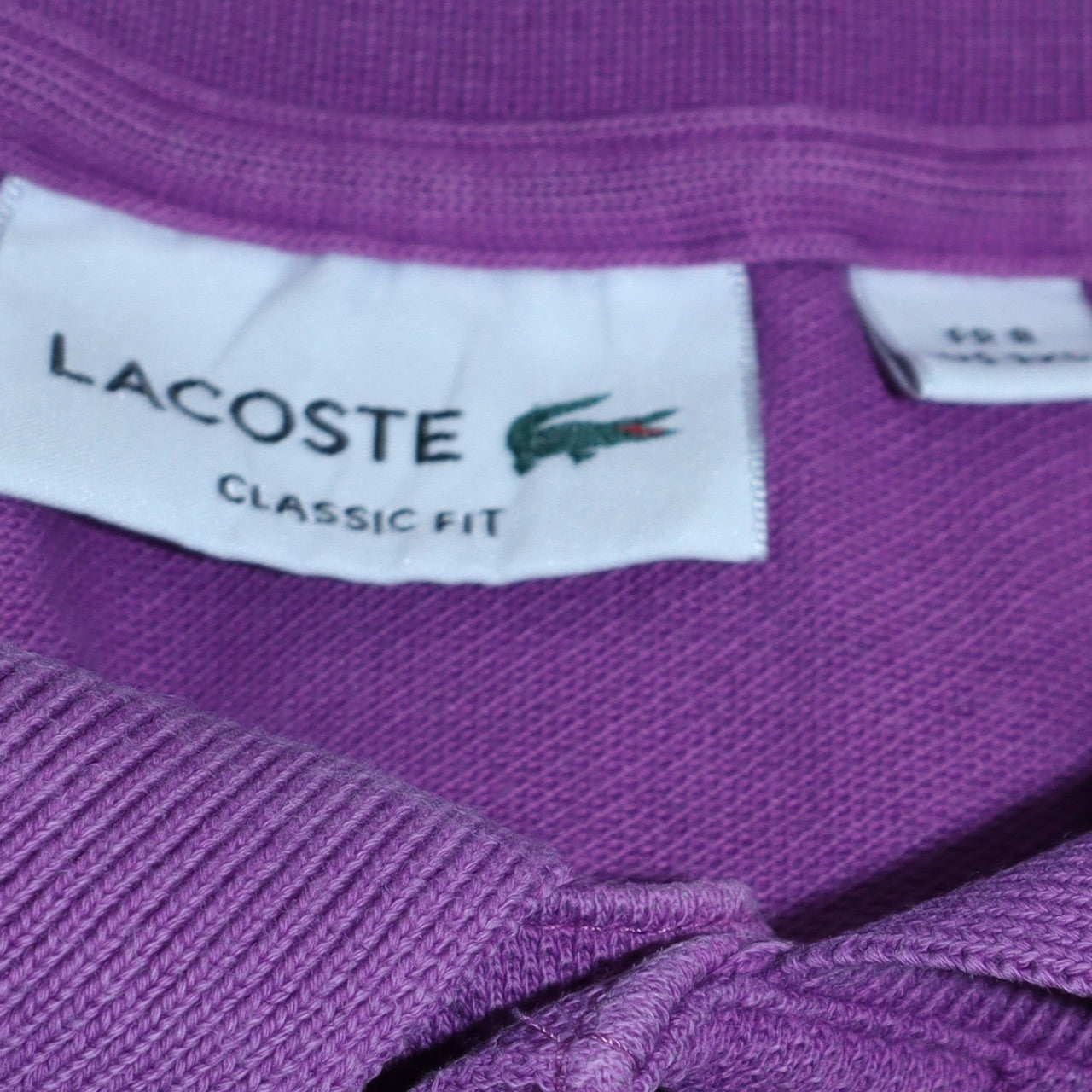 Lacoste Men's Purple Classic Fit Cotton Polo Shirt Size M