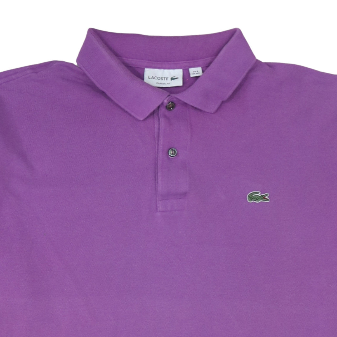 Lacoste Men's Purple Classic Fit Cotton Polo Shirt Size M