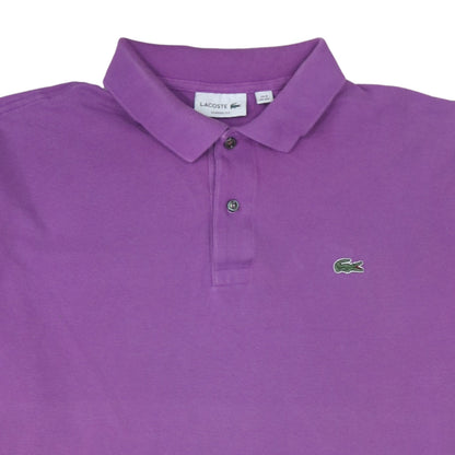 Lacoste Men's Purple Classic Fit Cotton Polo Shirt Size M