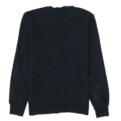 Adidas Boys Black 13-14 Years Pullover Sweatshirt with Trefoil Logo