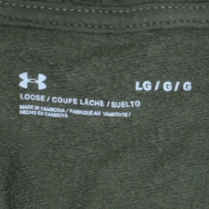 Mens UK Size L Under Armour Green Pullover Hoodie