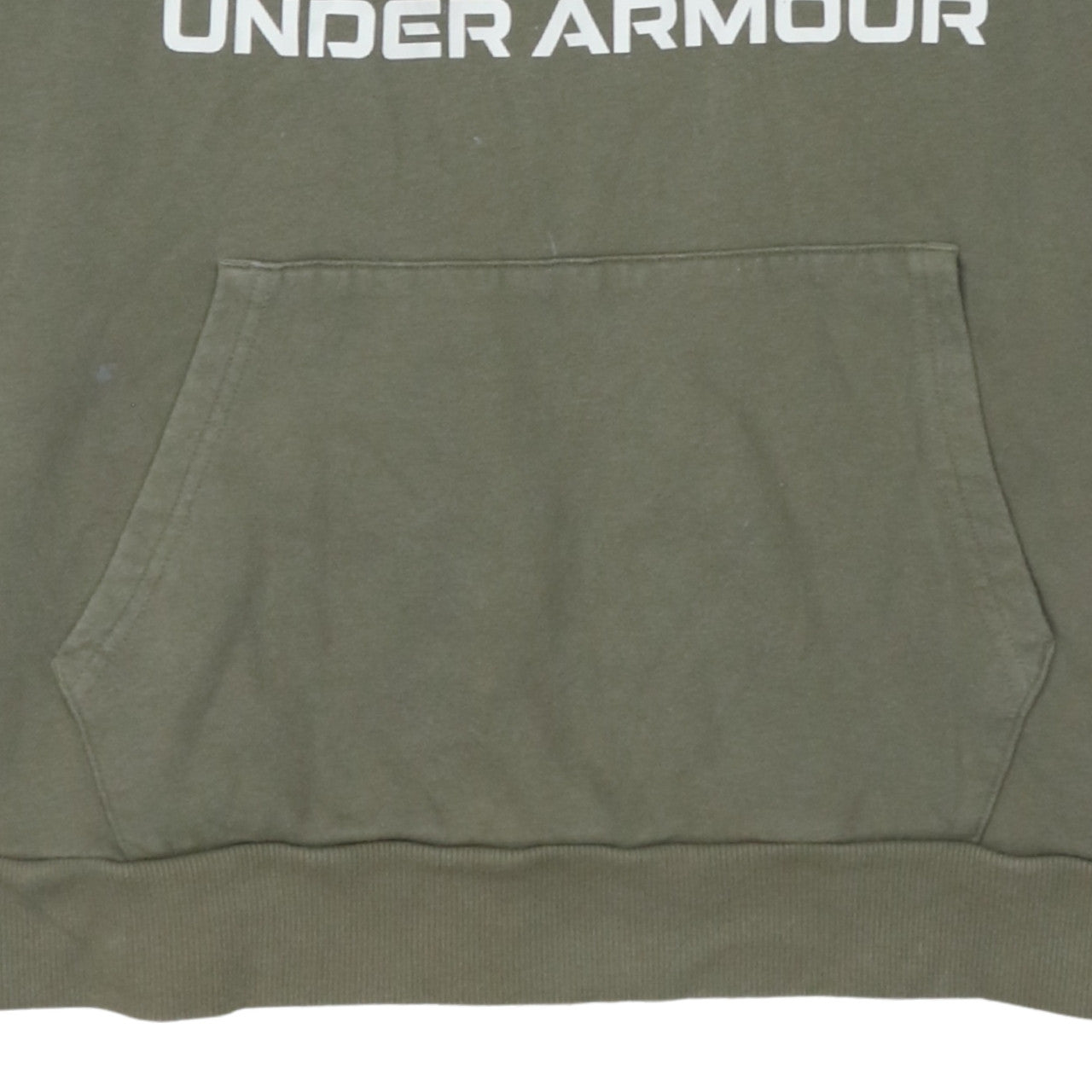 Mens UK Size L Under Armour Green Pullover Hoodie