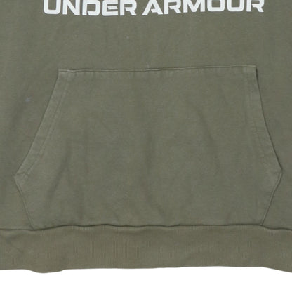 Mens UK Size L Under Armour Green Pullover Hoodie