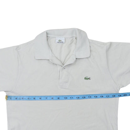 Lacoste Men’s White Short Sleeve Cotton Polo Shirt Size S