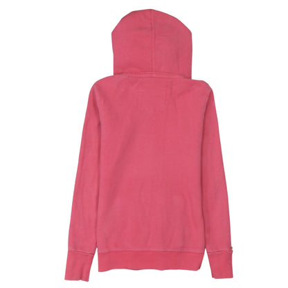 Womens UK Size XS Superdry Pink Pullover Hoodie