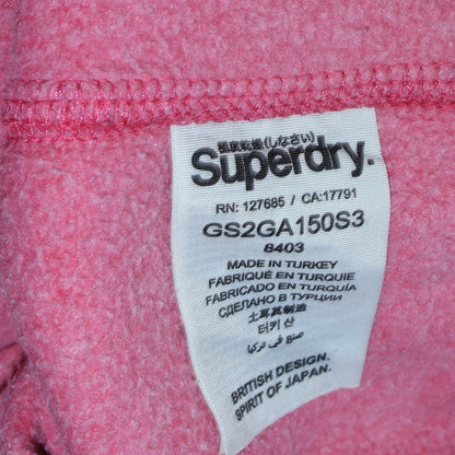 Womens UK Size XS Superdry Pink Pullover Hoodie
