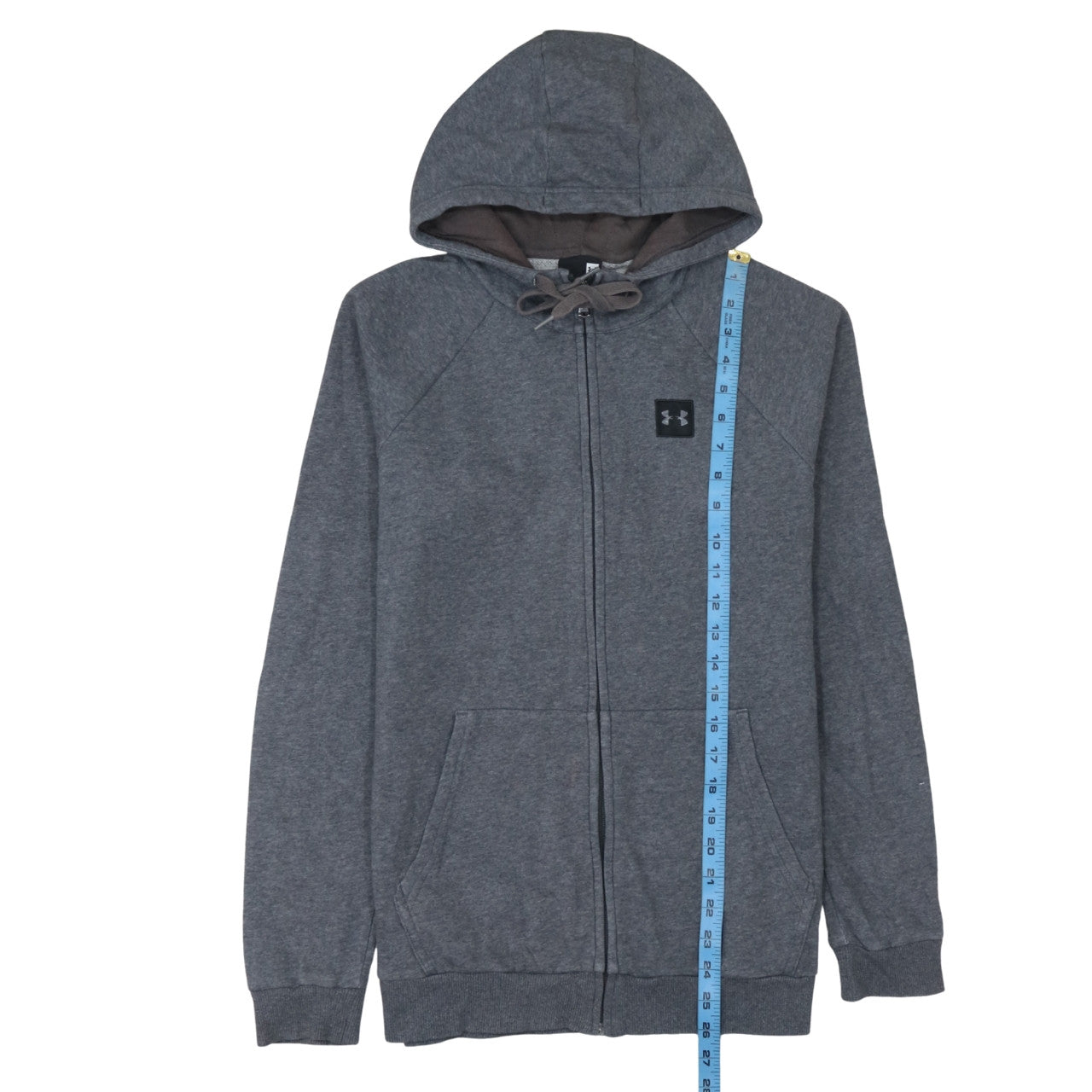 Mens UK Size S Under Armour Grey Full Zip Hoodie