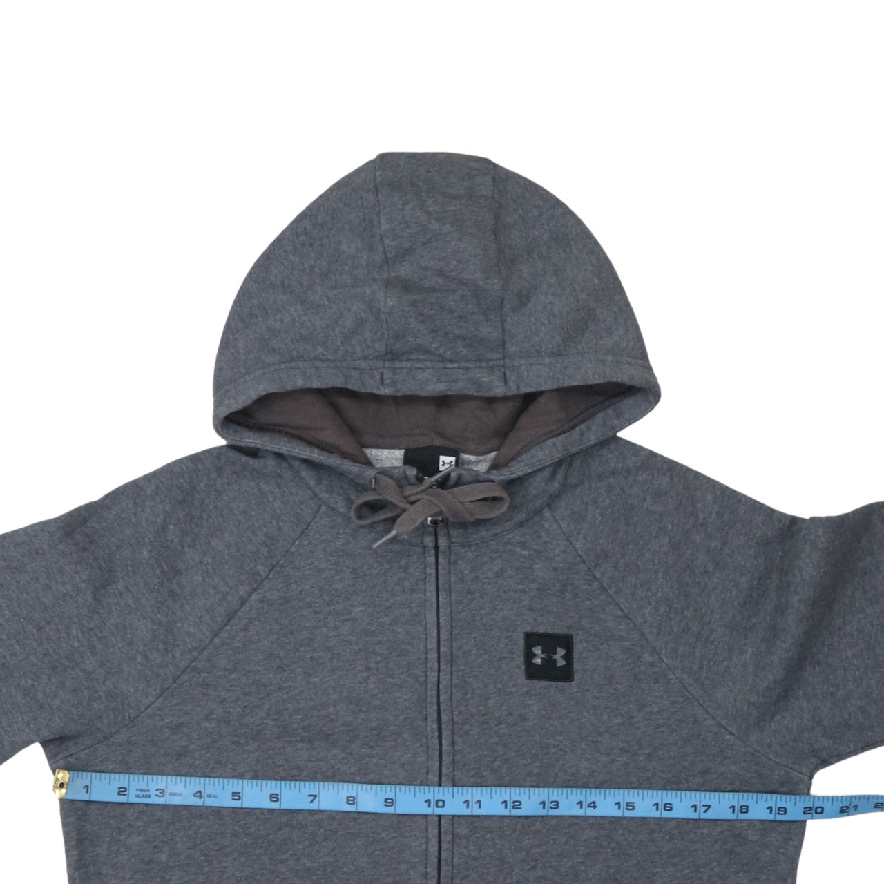 Mens UK Size S Under Armour Grey Full Zip Hoodie
