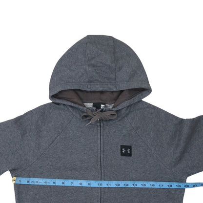 Mens UK Size S Under Armour Grey Full Zip Hoodie
