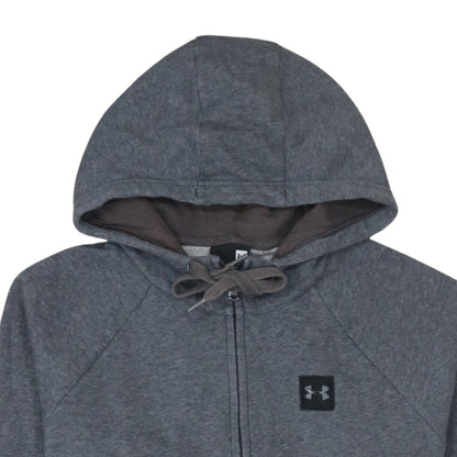 Mens UK Size S Under Armour Grey Full Zip Hoodie
