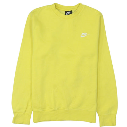Mens UK Size XS Nike Yellow Pullover Sweatshirt