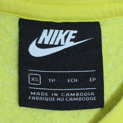 Mens UK Size XS Nike Yellow Pullover Sweatshirt
