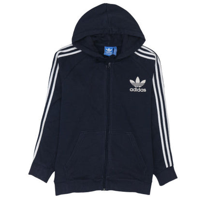 Mens UK Size L Adidas Blue Full Zip Hoodie